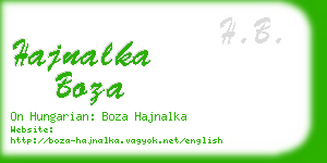 hajnalka boza business card